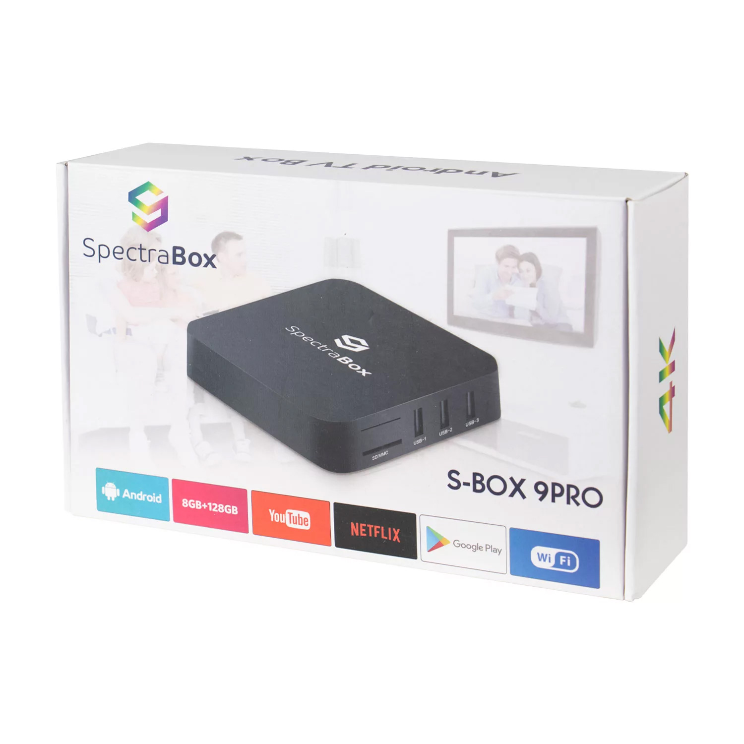 Receptor Spectrabox S-Box 9Pro 4K / 8GB RAM / 128GB / Wifi-5G / Android 11.0 - Preto