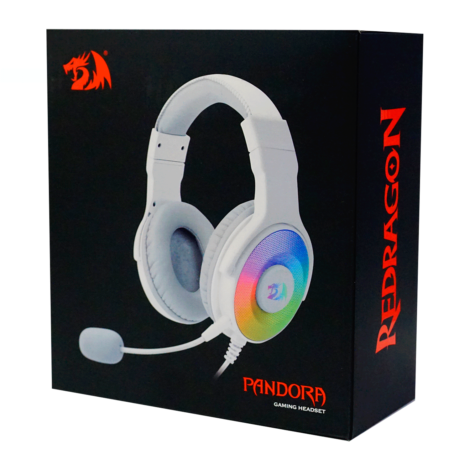 Headset Gamer Redragon Pandora H350W-RGB / 7.1 Surround / USB - Branco