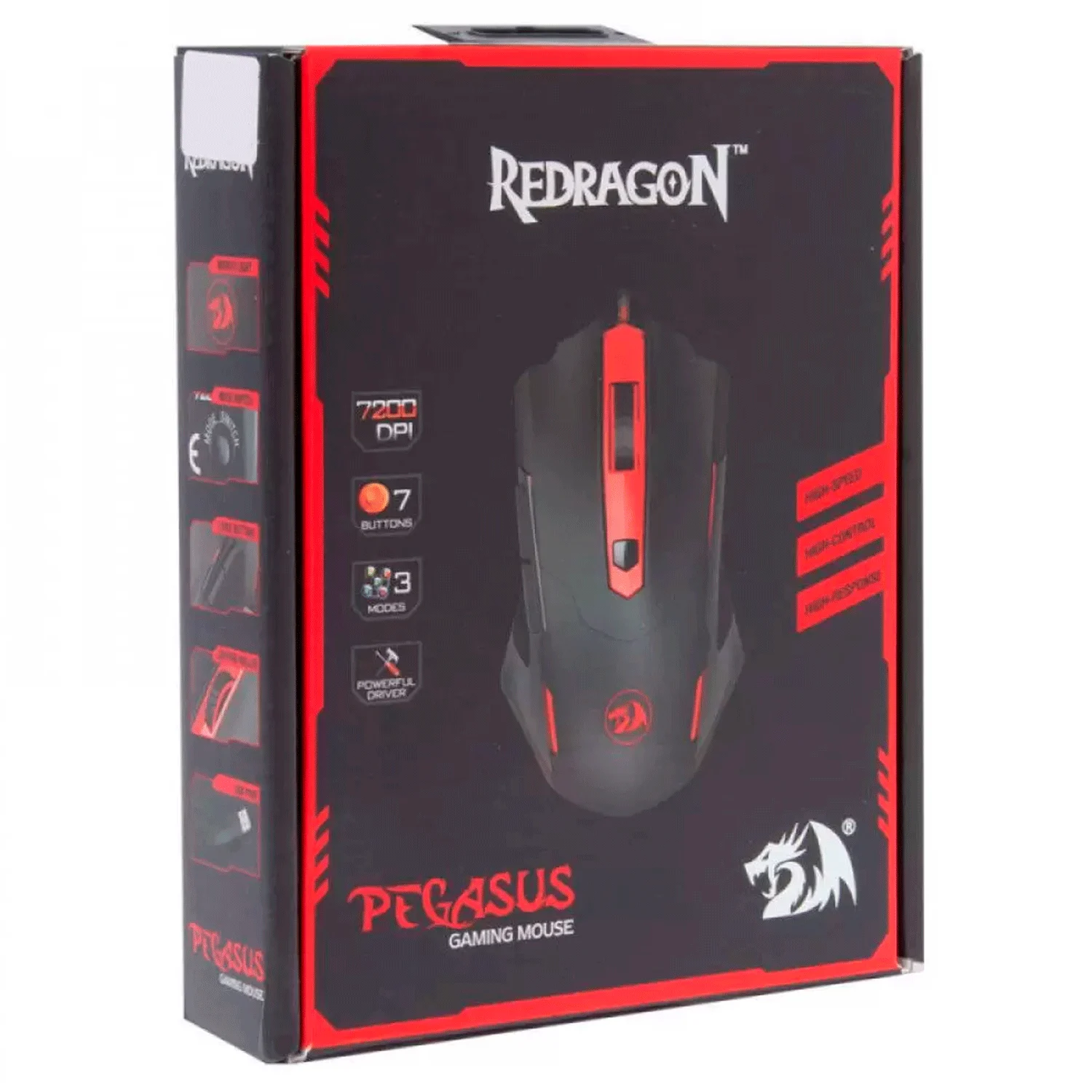 Mouse Gamer Redragon Pegasus M705 / 7200 DPI - Preto