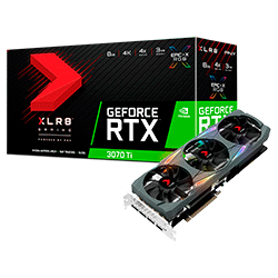 Placa de Vídeo PNY GeForce RTX 3070 Ti 8GB XLR8 Gaming UPRISING / 8GB GDDR6X / Triple Fan - (VCG3070T8TFXMPB)