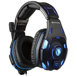 Headset Gamer Sades Knight PRO - Preto/Azul