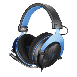 Headset Gamer Sades Mpower SA723 / com Fio - Preto/Azul