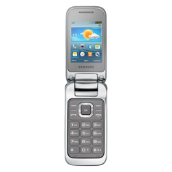 Celular Samsung GT-C3592 Flip / Dual SIM / Tela 2.4" / 850/900 / Câmera de 1.3MP - Prata 
