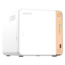 Servidor NAS Storage QNAP TS-462-4G-US Intel Celeron N4505 4 Baias - Branco