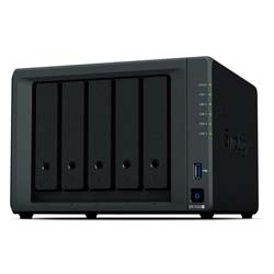 Servidor NAS Storage Synology Diskstation DS1522+ AMD Ryzen R1600 5 Baías - Preto