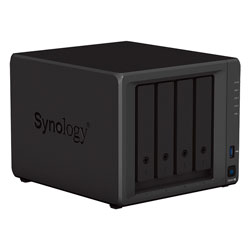 Servidor NAS Storage Synology DiskStation DS923+ DDR4 AMD Ryzen R1600 4GB RAM 4 Baias USB 3.2 - Preto
