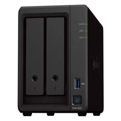 Servidor NAS Synology Deep Learning NVR DVA1622 DDR4 Intel Celeron J4125 2 Baias - Preto
