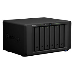 Servidor NAS Synology DiskStation DS1621+ DDR4 AMD Ryzen V1500B 6 Baias - Preto