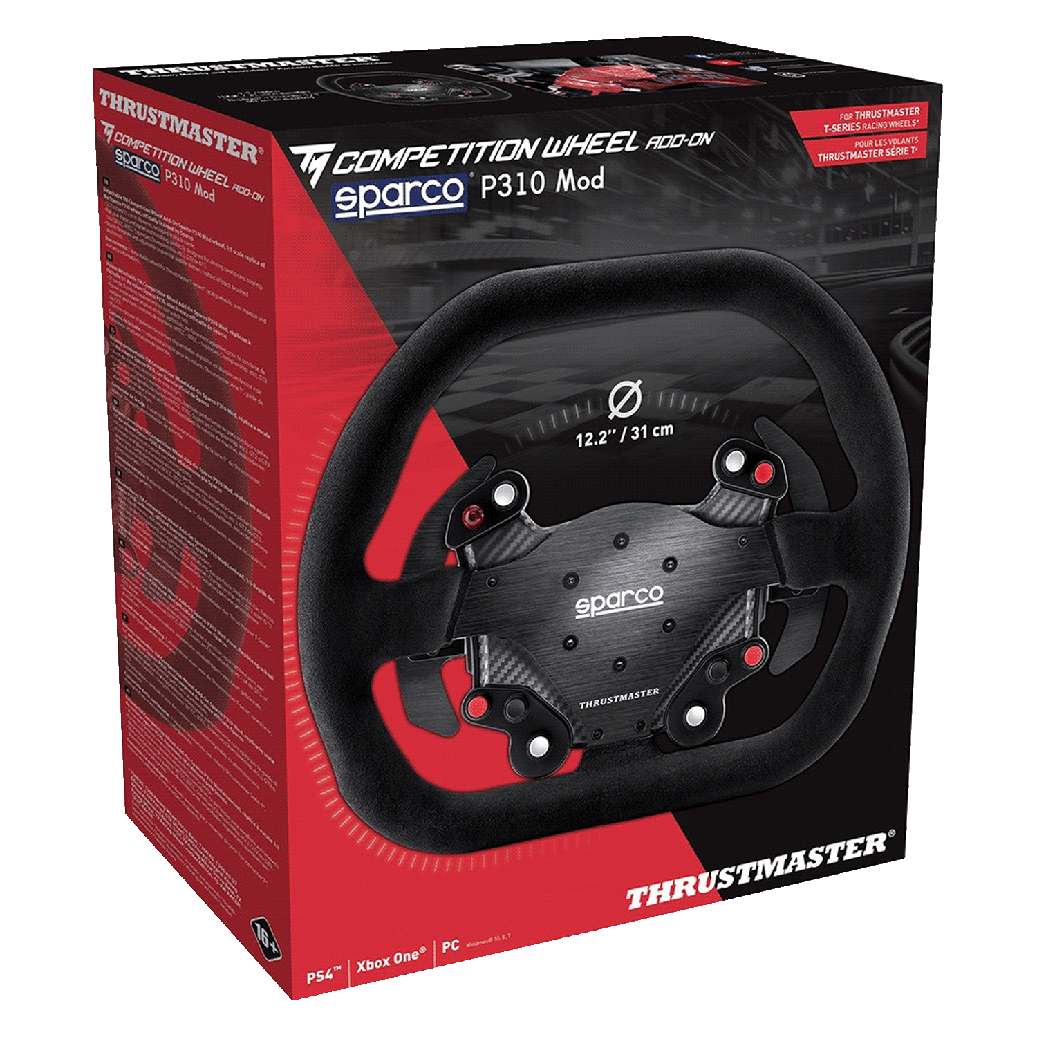 Volante Thrustmaster TM Competition Wheel Add-On Sparco P310 Mod para PC/PS4/XBOX - Preto 
