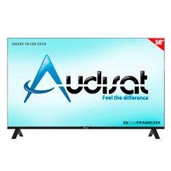 Smart TV Audisat AD-50 50" 4K Ultra HD Android + Conversor Digital - Preto
