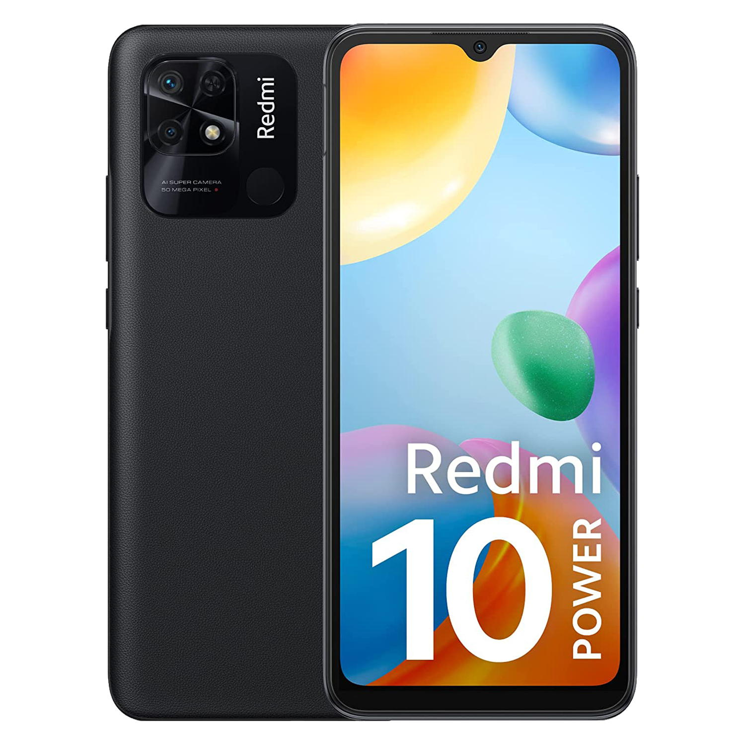 Celular Xiaomi Redmi 10 Power 128GB / 8GB RAM / Dual SIM / Tela 6.7" / Câmeras 50MP+2MP e 5MP / India - Preto