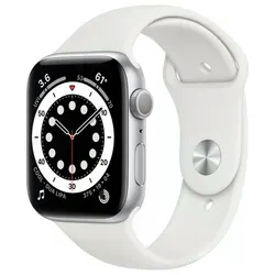 Apple Watch S6 44MM M00D3LL/A / GPS / Oxímetro - Silver Aluminum White Sport Band