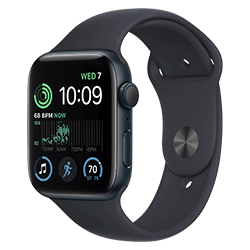 Apple Watch SE 2 GPS 44MM MNTG3LL/A - Space Gray Sport Band (2022)(M/L)
