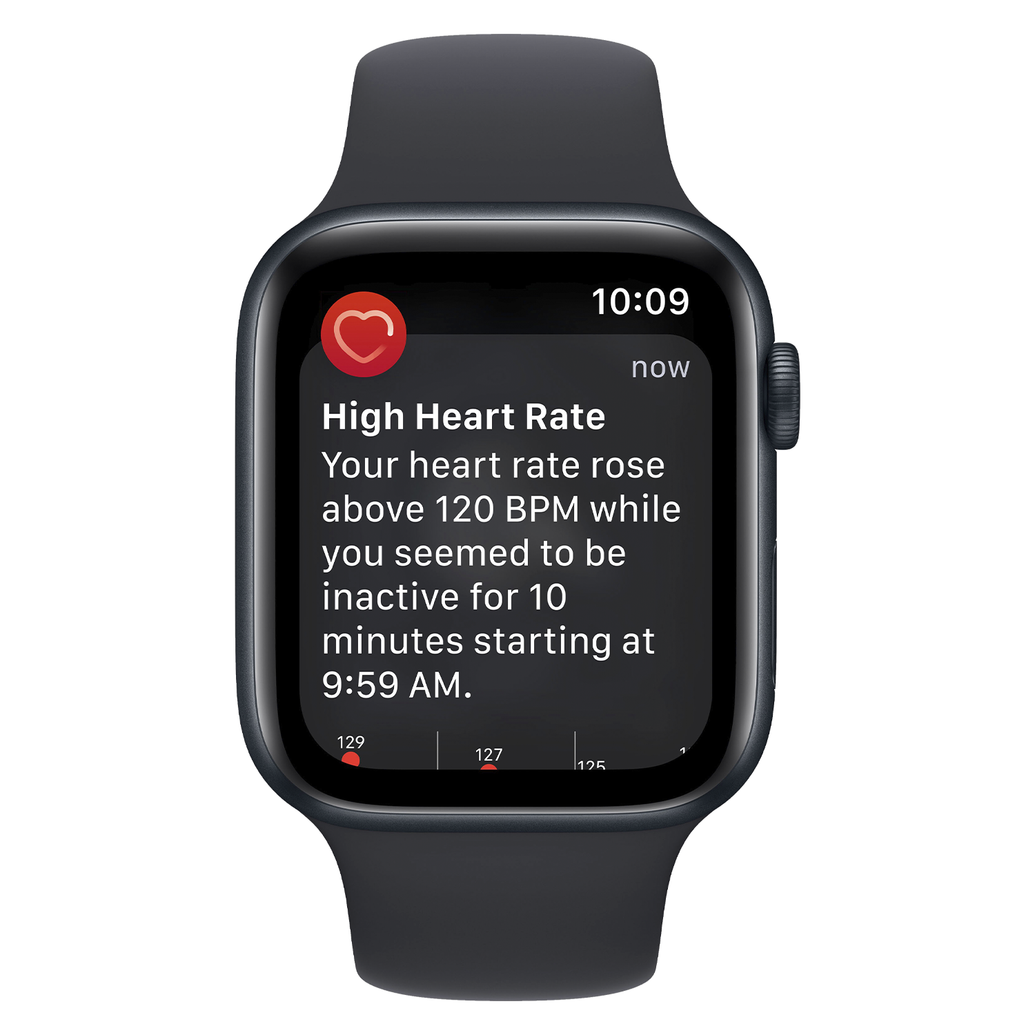 Apple Watch SE 2 MNTG3LL/A Caixa Alumínio 44mm Meia Noite - Esportiva Meia Noite M/L