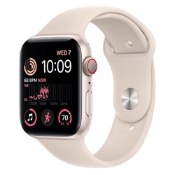 Apple Watch SE 2 MNTX3LL/A Celular + GPS Caixa Alumínio 44mm Estelar - Esportiva Estelar M/L