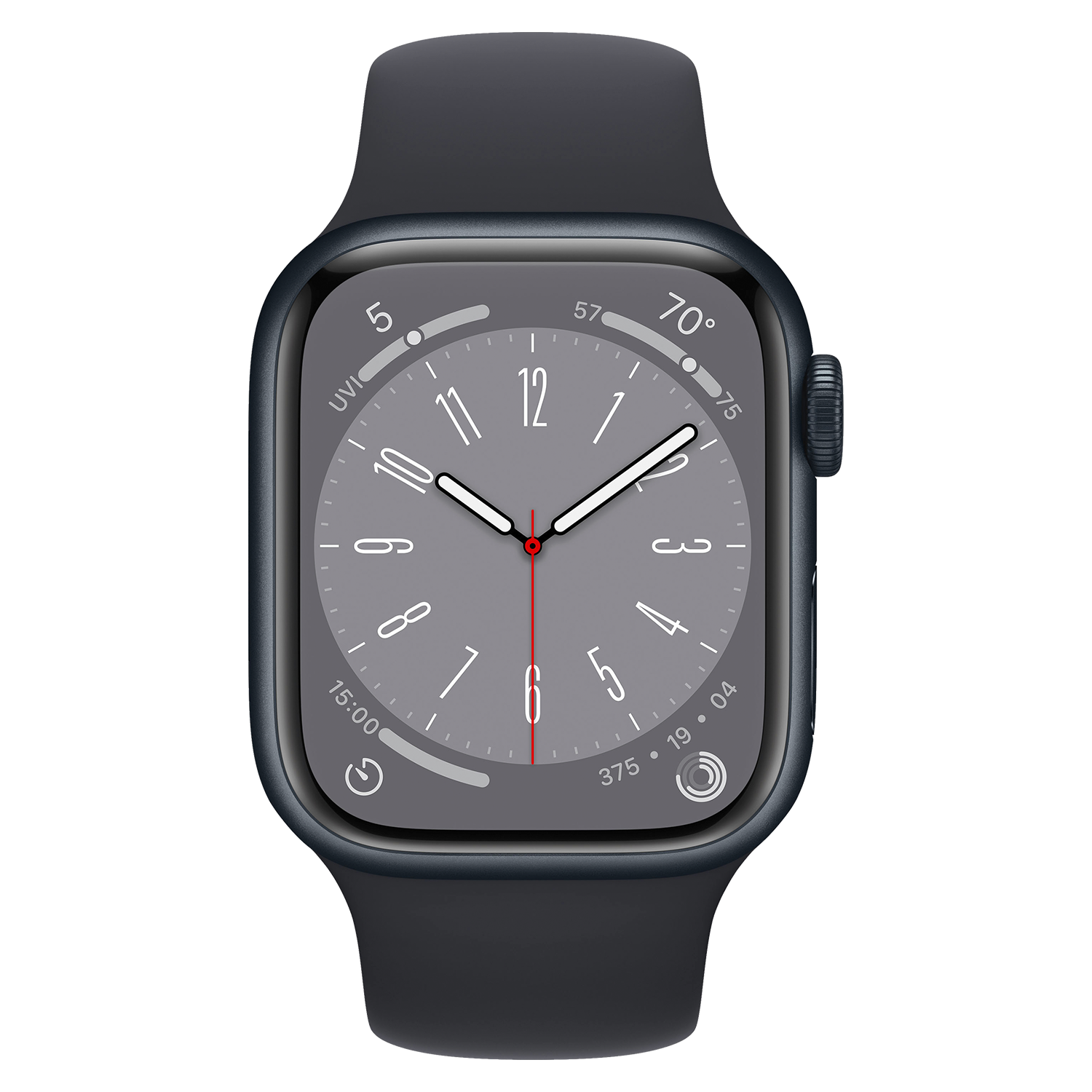 Apple Watch Series 8 MNUL3LL/A Caixa Alumínio 45mm Meia Noite - Esportiva Meia Noite