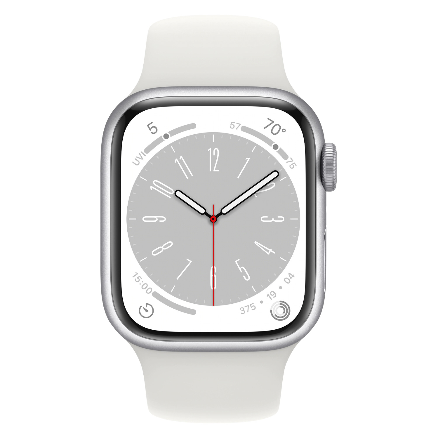 Apple Watch Series 8 MP6L3LL/A Caixa Alumínio 41mm Prata - Esportiva Branco