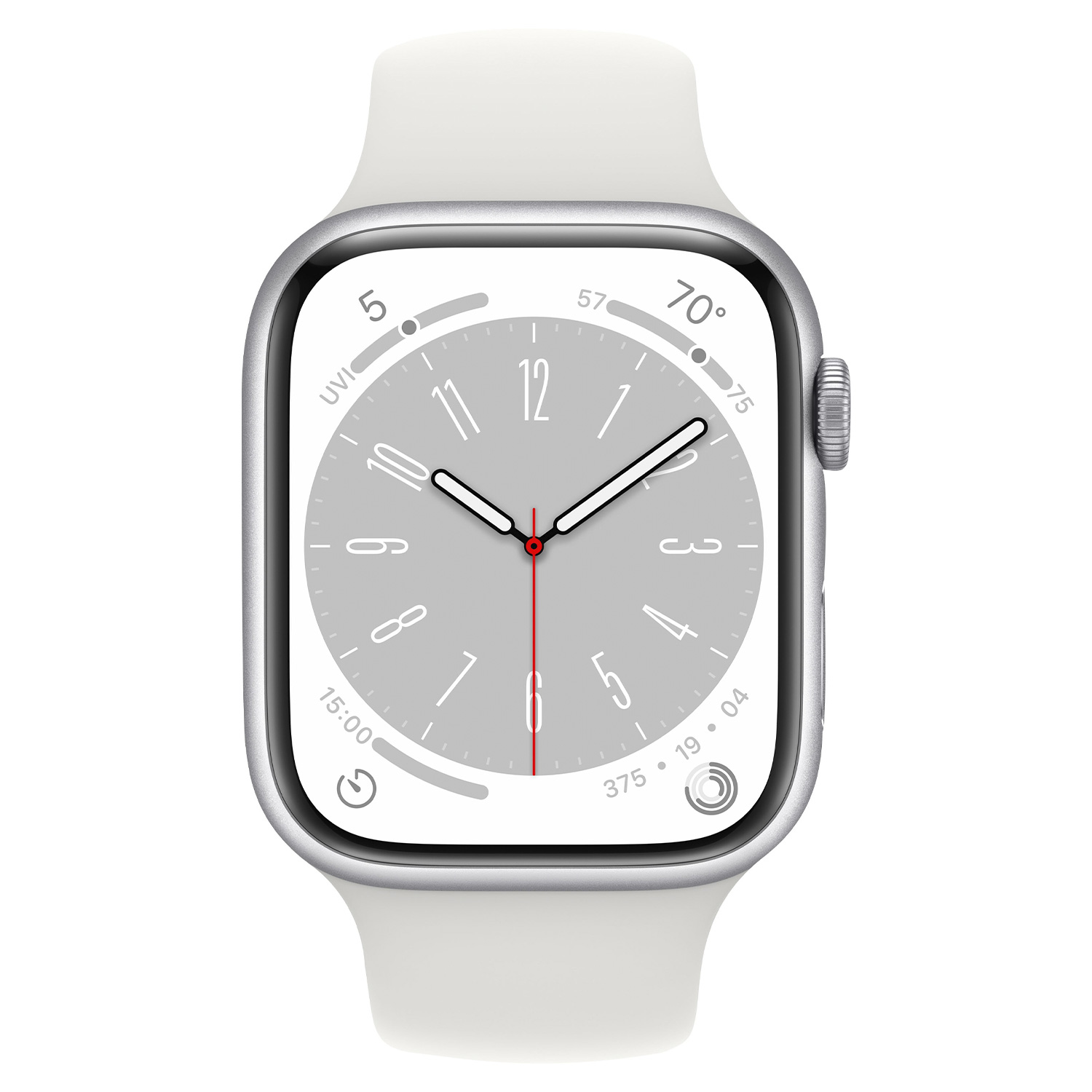 Apple Watch Series 8 MP6Q3LL/A Caixa Alumínio 45mm Prata - Esportiva Branco
