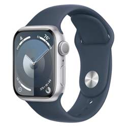 Apple Watch Series 9 MR903LW/A Caixa Alumínio 41mm Prata - Esportiva Azul S/M (Caixa Danificado)