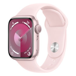 Apple Watch Series 9 MR933LW/A Caixa Alumínio 41mm Rosa - Esportiva Rosa S/M
