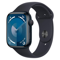 Apple Watch Series 9 MR993LW/A Caixa Alumínio 45mm Meia Noite - Esportiva Meia Noite S/M