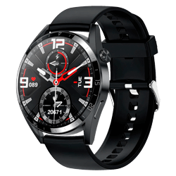 Relógio Smartwatch TEC GT3 Pro NFC / Anatel - Black Silicone 
