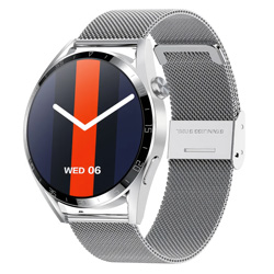 Relógio Smartwatch TEC GT3 Pro NFC / Anatel - Silver Mesh
