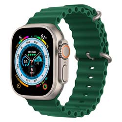 Smartwatch Wearfit HW68 Ultra Mini Caixa Alumínio 49mm - Oceano Band Verde