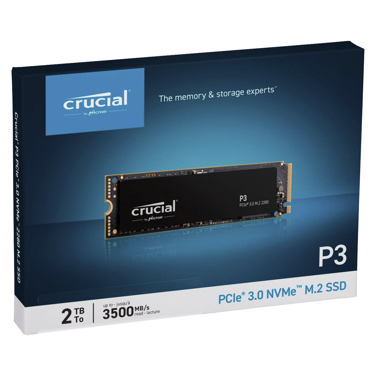 SSD M.2 Crucial P3 2TB / NVMe PCIe Gen3 (CT2000P3SSD8)