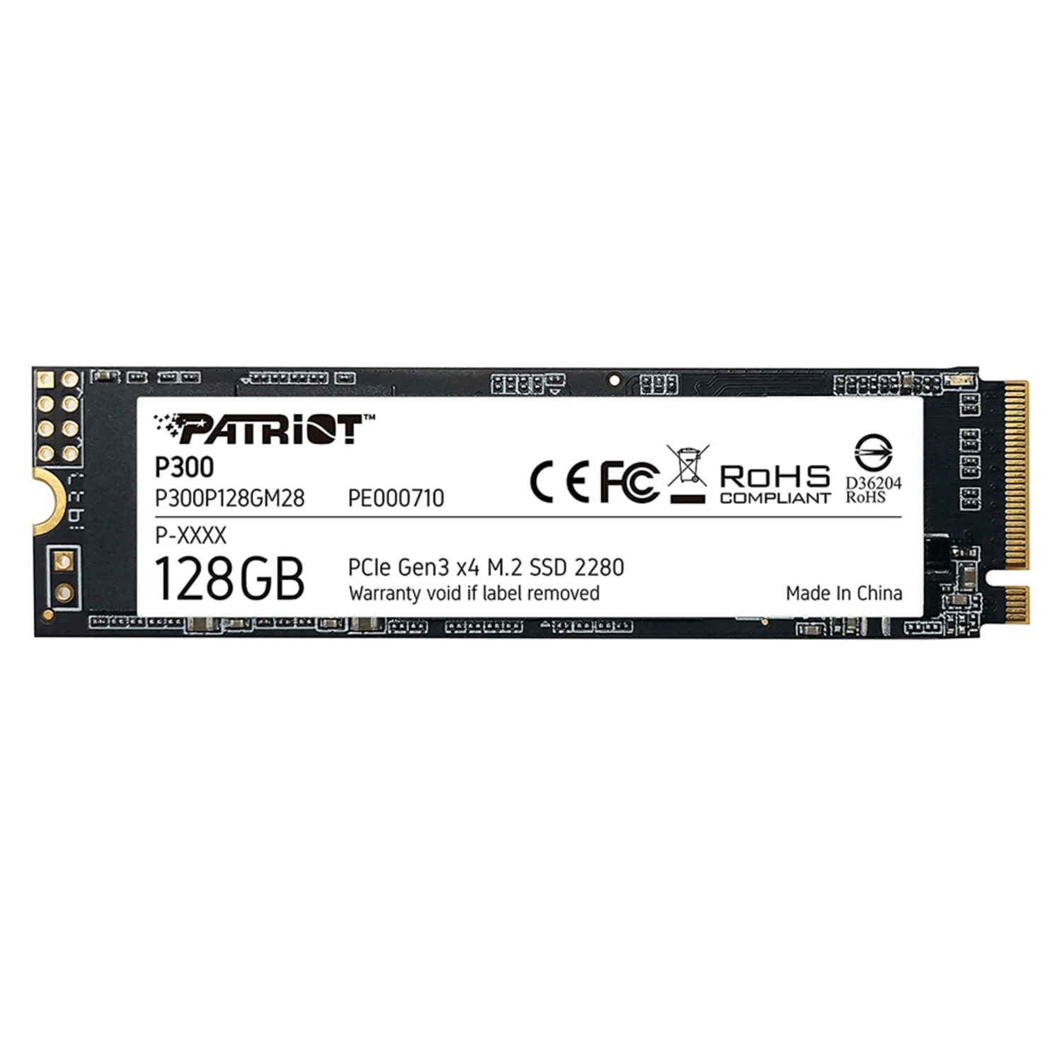 SSD M.2 Patriot P300 128GB NVMe PCIe Gen 3 - P300P128GM28
