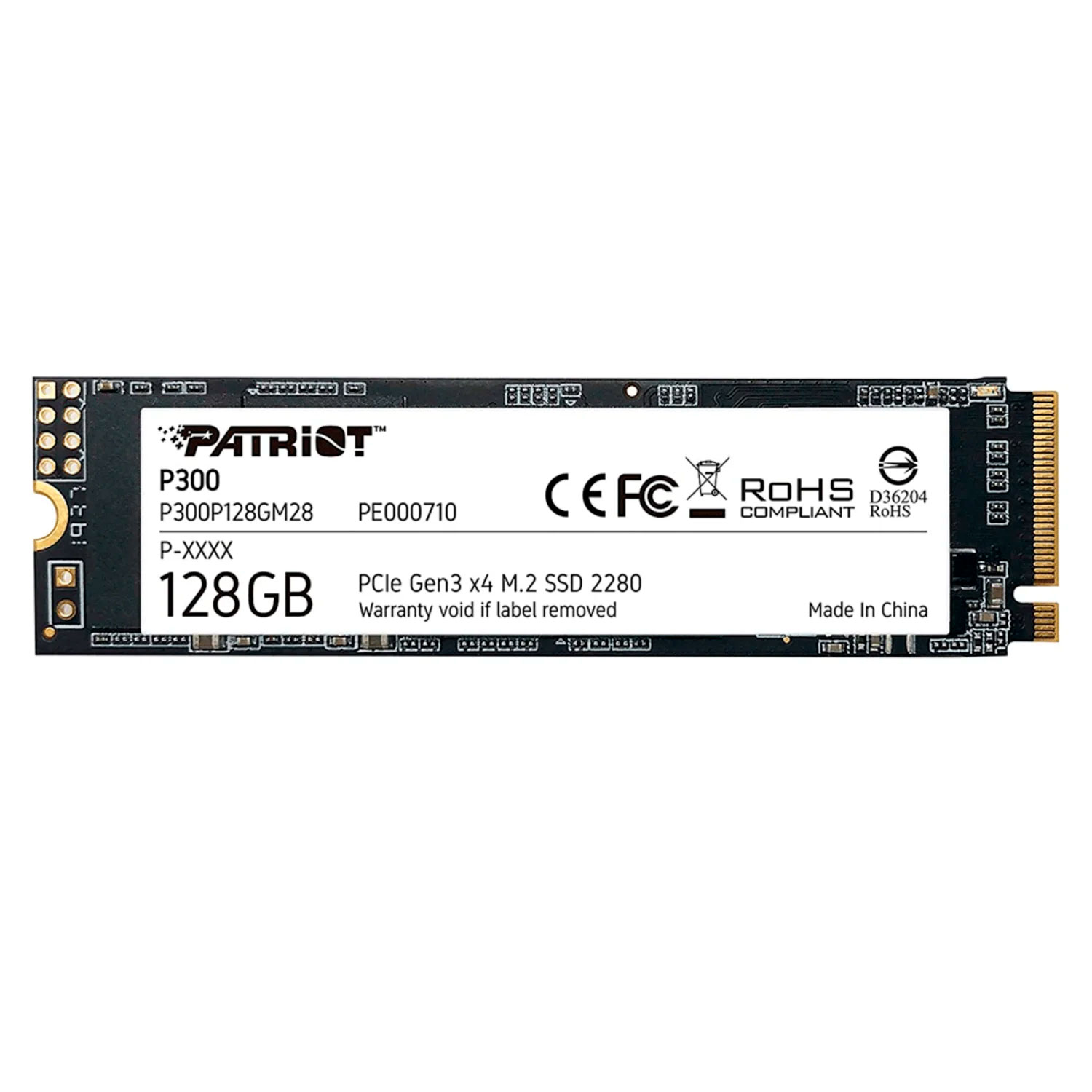 SSD M.2 Patriot P300 128GB / NVMe PCIe Gen3 - (P300P128GM28)