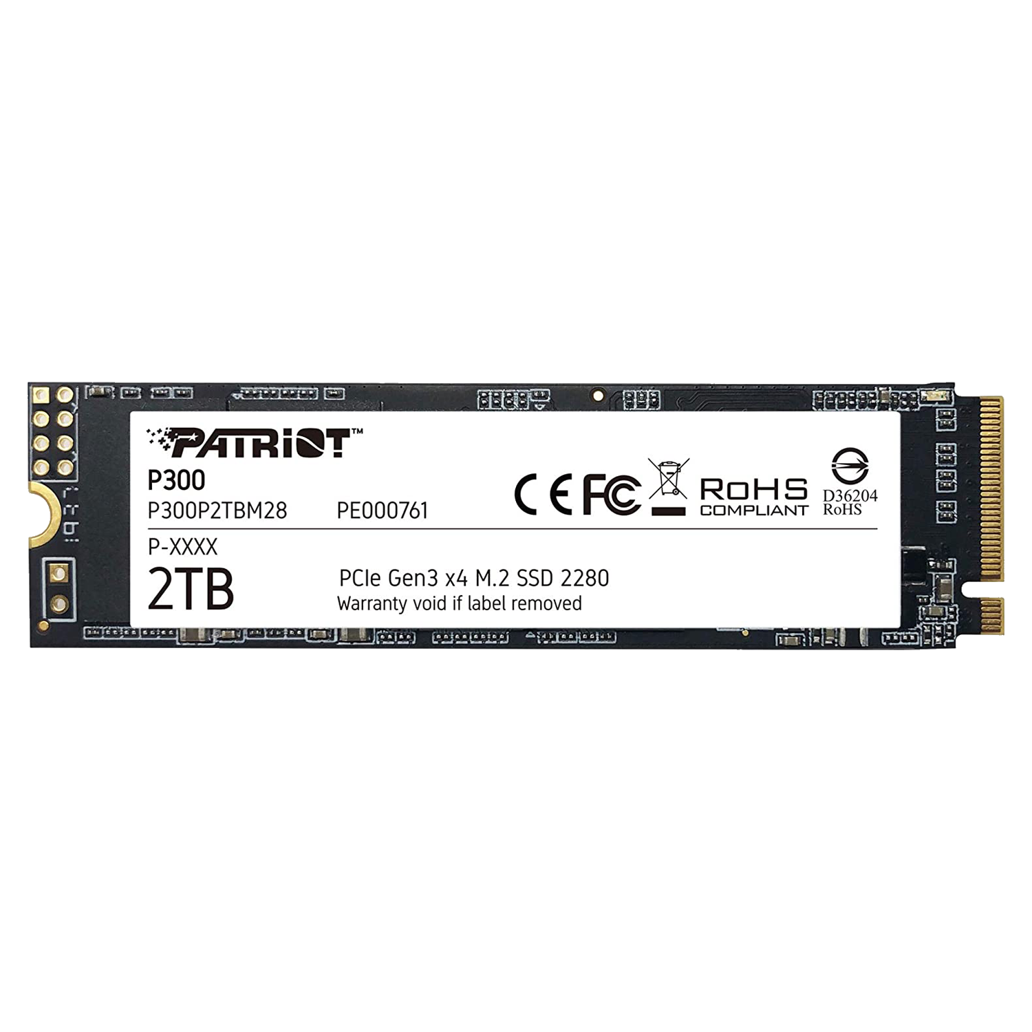 SSD M.2 Patriot P300 2TB NVMe PCIe Gen3 - P300P2TBM28