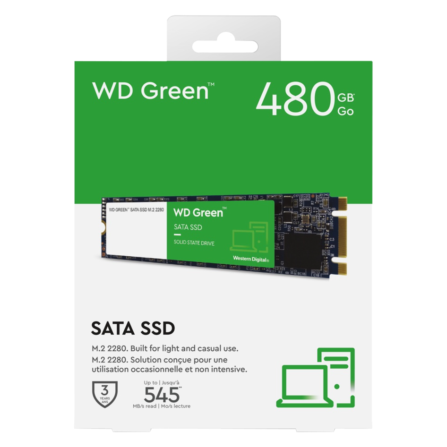 SSD M.2 Western Digital Green 480GB SATA 3 - WDS480G3G0B