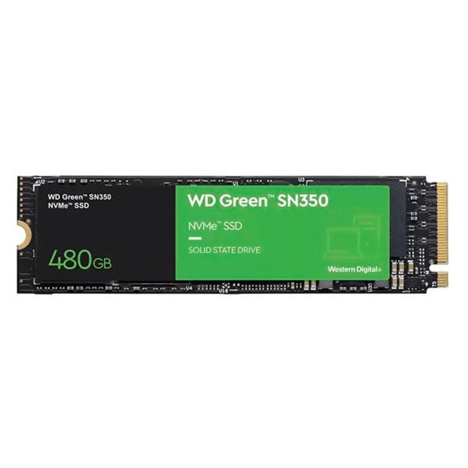 SSD M.2 Western Digital SN350 Green 480GB NVMe PCIe Gen3 - WDS480G2G0C