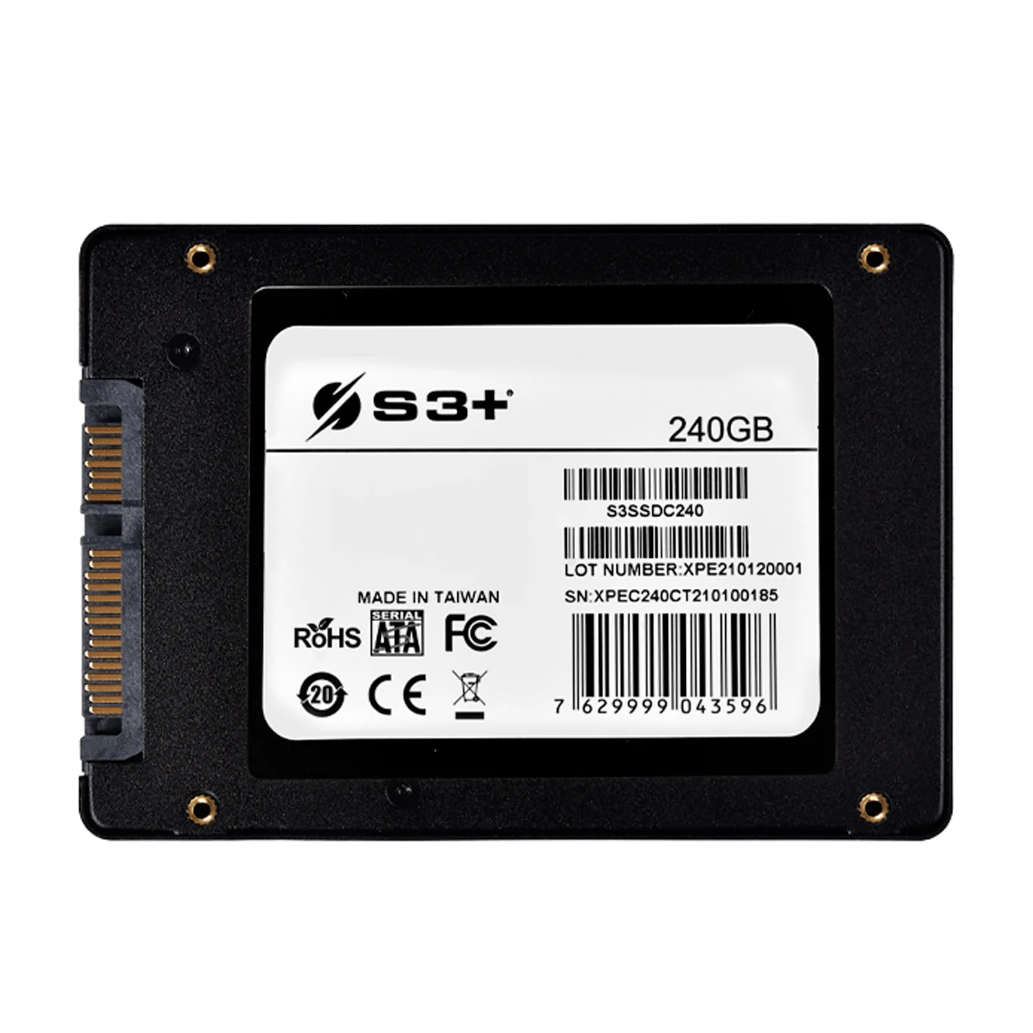 SSD S3+ 240GB 2.5" SATA 3 562 MB/S - S3SSDC240