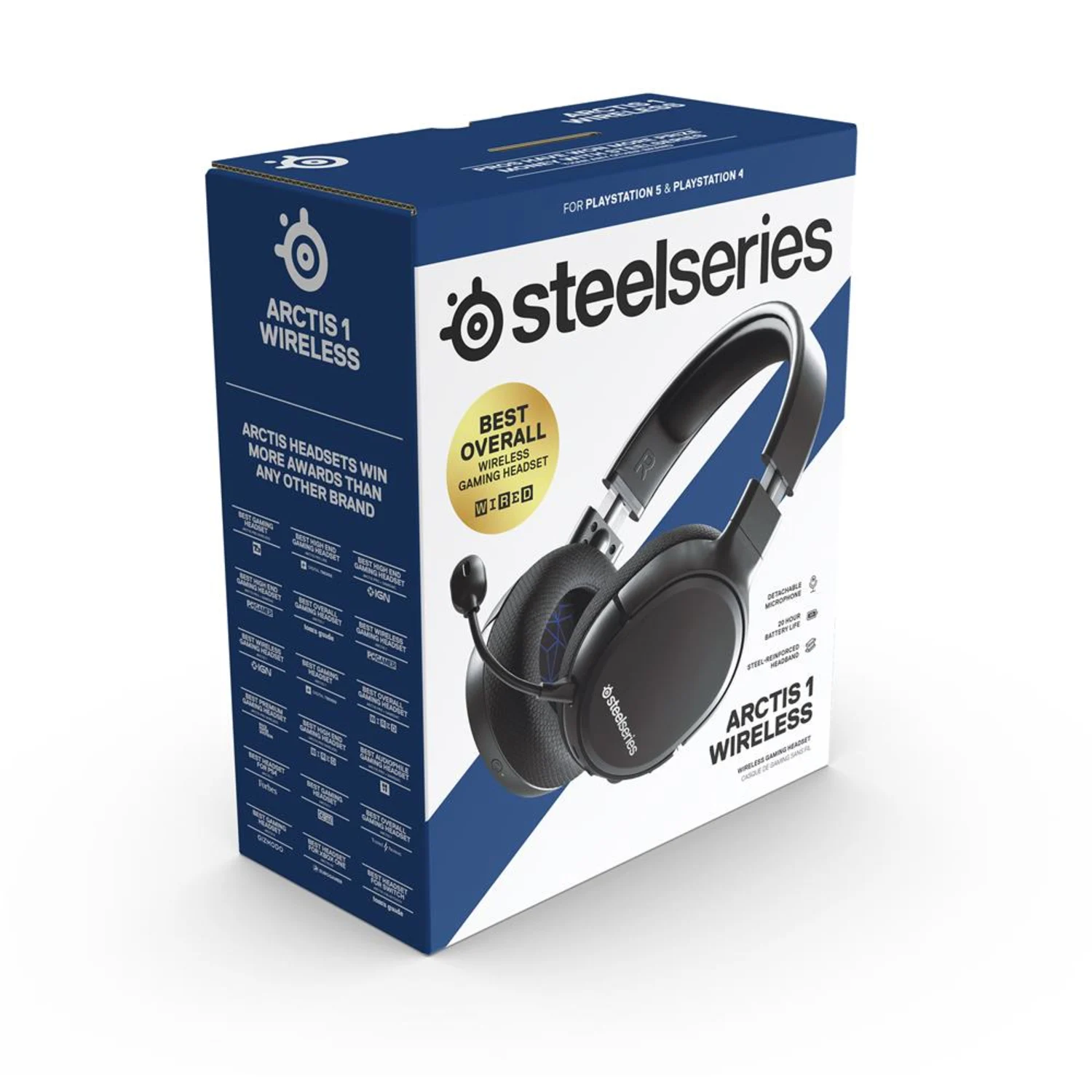 Headset Gamer SteelSeries Arctis 1 Wireless para PS5 e PS4 - Preto