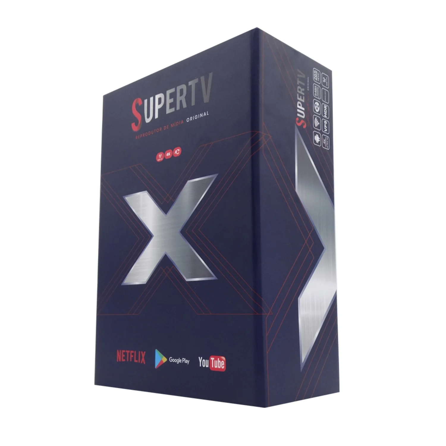 Receptor SuperTV X Azul Edition - Preto
