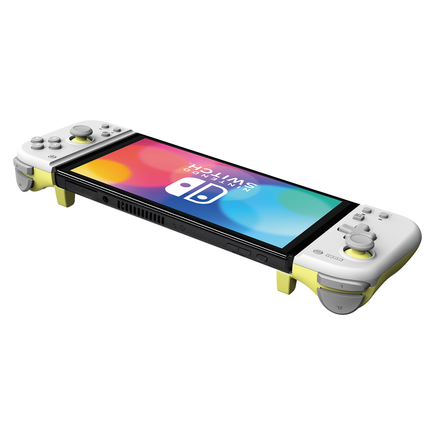 Controle Hori Split Pad Compact para Nintendo Switch - Light Gray & Yellow