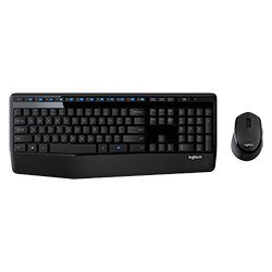 Combo mouse e teclado Logitech sem fio MK-345 / Espanhol - Preto (920-007820)