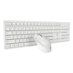 Kit Mouse e Teclado Aigo MK500 / Com Fio / USB - Branco