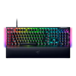 Teclado Gamer Razer Blackwidow V4 RZ03-04691900-R3U1 RGB Switch Yellow - Preto 
