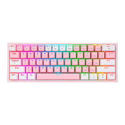 Teclado Gamer Redragon K616-RGB Fizz Pro RGB Switch Red - Rosa