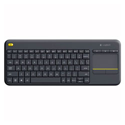 Teclado Logitech K400 Plus 920-007123 Touch Sem Fio - Preto