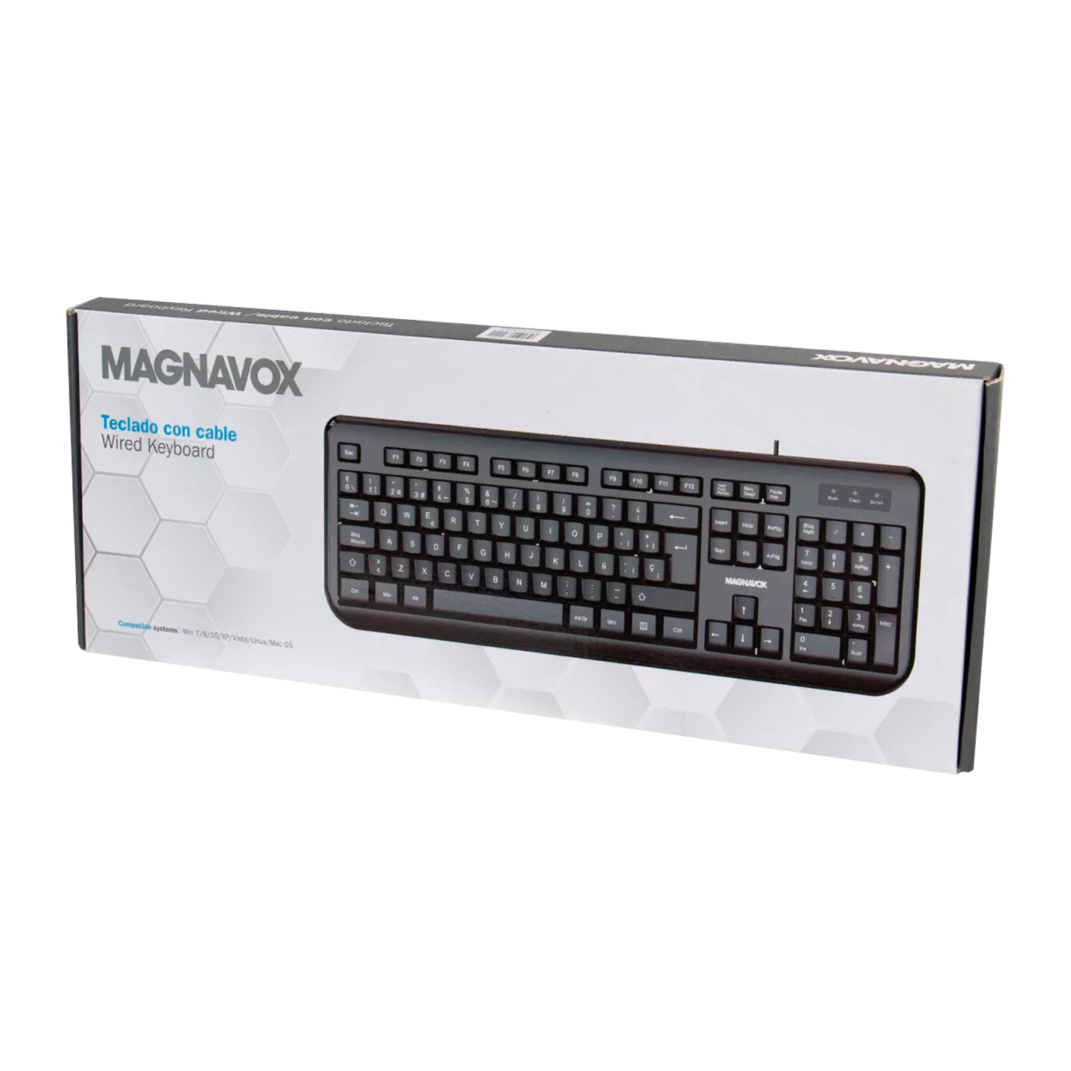 Teclado Magnavox MCA3519-MO com Fio USB/ Espanhol - Preto