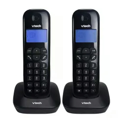 Telefone sem fio Vtech com 2 Bases / Bina / Identificador de chamada / Bivolt - Preto (VT685-2CA)