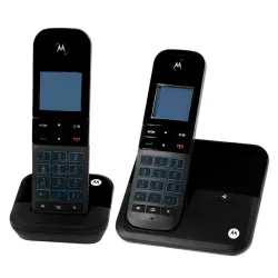 Telefone Motorola M6000-2 / 2 bases / Bivolt / 6.0 - Preto