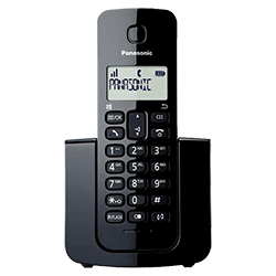 Telefone Panasonic KX-TGB113LAB Com 3 Bases / Bina / Bivolt - Preto