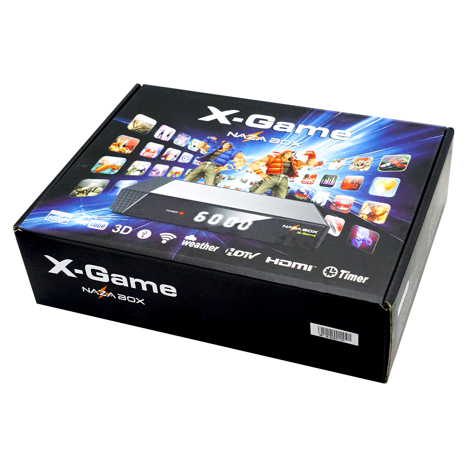 Receptor Nazabox NZ X-Game 4K HD Wi-Fi - Preto