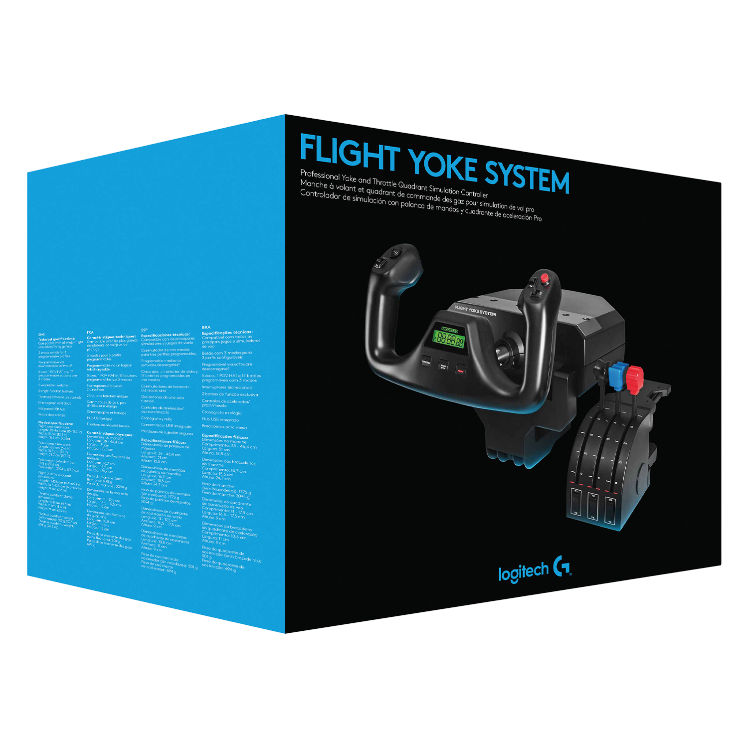 Kit Logitech Volante + Acelerador Saitek Flight Yoke (945-000023)