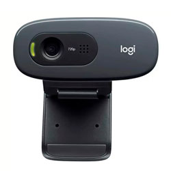 Webcam Logitech C270 HD 30 FPS Microfone Integrado 960-000694 - Preto